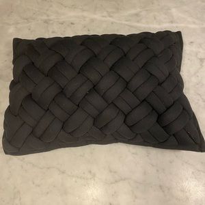 Cb2 Jersey knit pillow with feather down insert